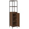 vidaXL Ντουλάπι μπάνιου με ράφια καφέ δρυς 36x35x165 εκ.