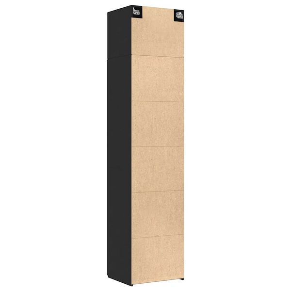 vidaXL Ντουλάπι Αποθήκευσης Στενό Μαύρο 50x42,5x225 εκ. Επεξεργ. Ξύλο