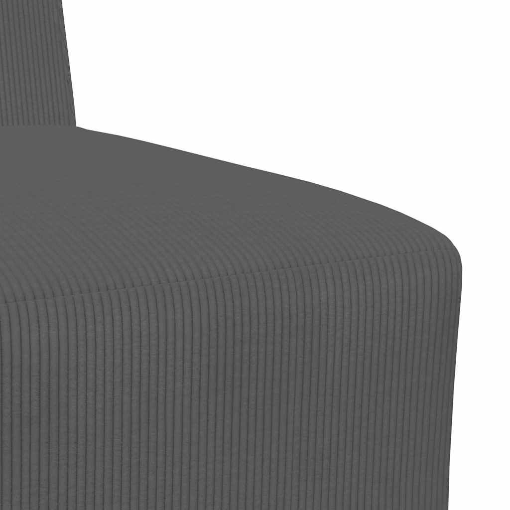 vidaXL Μοναδικός Καναπές χωρίς Χερούλια 2 pcs Σκούρο γκρι