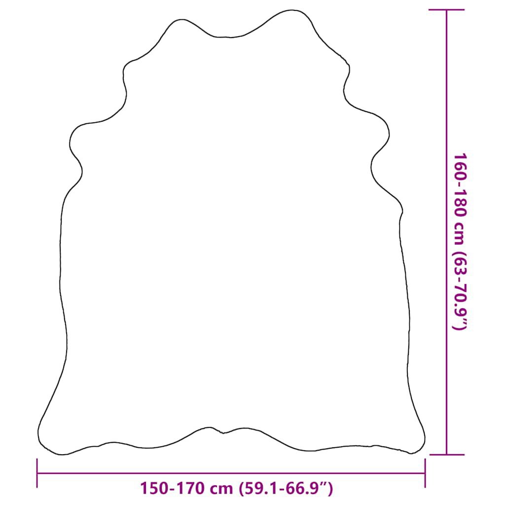 vidaXL Χαλί Μαύρο 150 x 170 εκ. από Γνήσιο Δέρμα Αγελάδας