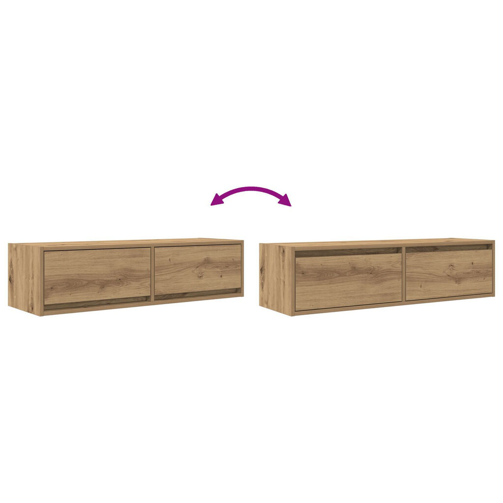 vidaXL Έπιπλο τηλεόρασης Artisan Oak 100x31x25,5 εκ Επεξεργασμένο ξύλο