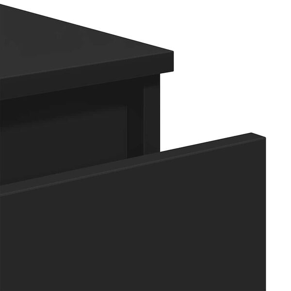 vidaXL Συρταριέρα Μαύρη 60x35x76 εκ. από Επεξεργασμένο Ξύλο