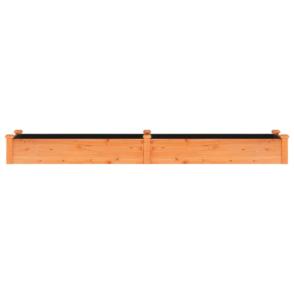 vidaXL Ζαρντινιέρα Υπερυψ. με Επένδυση Καφέ 240x45x25 εκ. Μασίφ Ελάτη