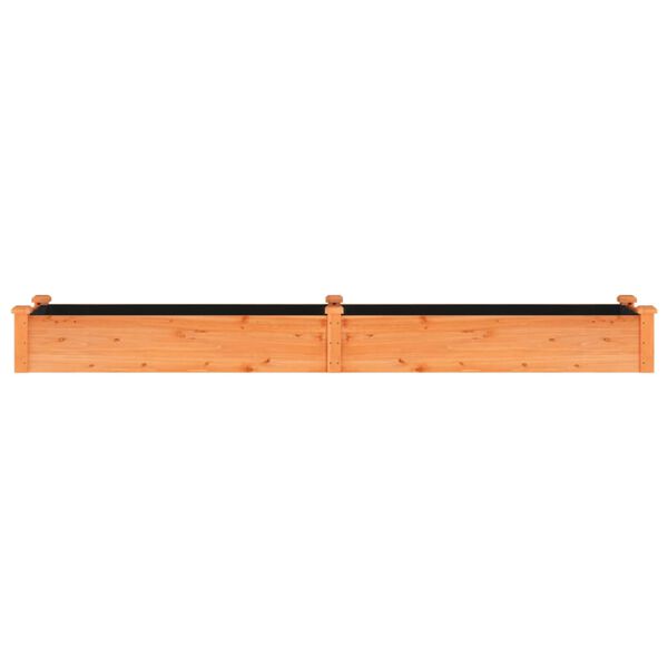vidaXL Ζαρντινιέρα Υπερυψ. με Επένδυση Καφέ 240x45x25 εκ. Μασίφ Ελάτη