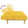 vidaXL Καναπές Κρεβάτι Διθέσιος Κίτρινος Υφασμάτινος