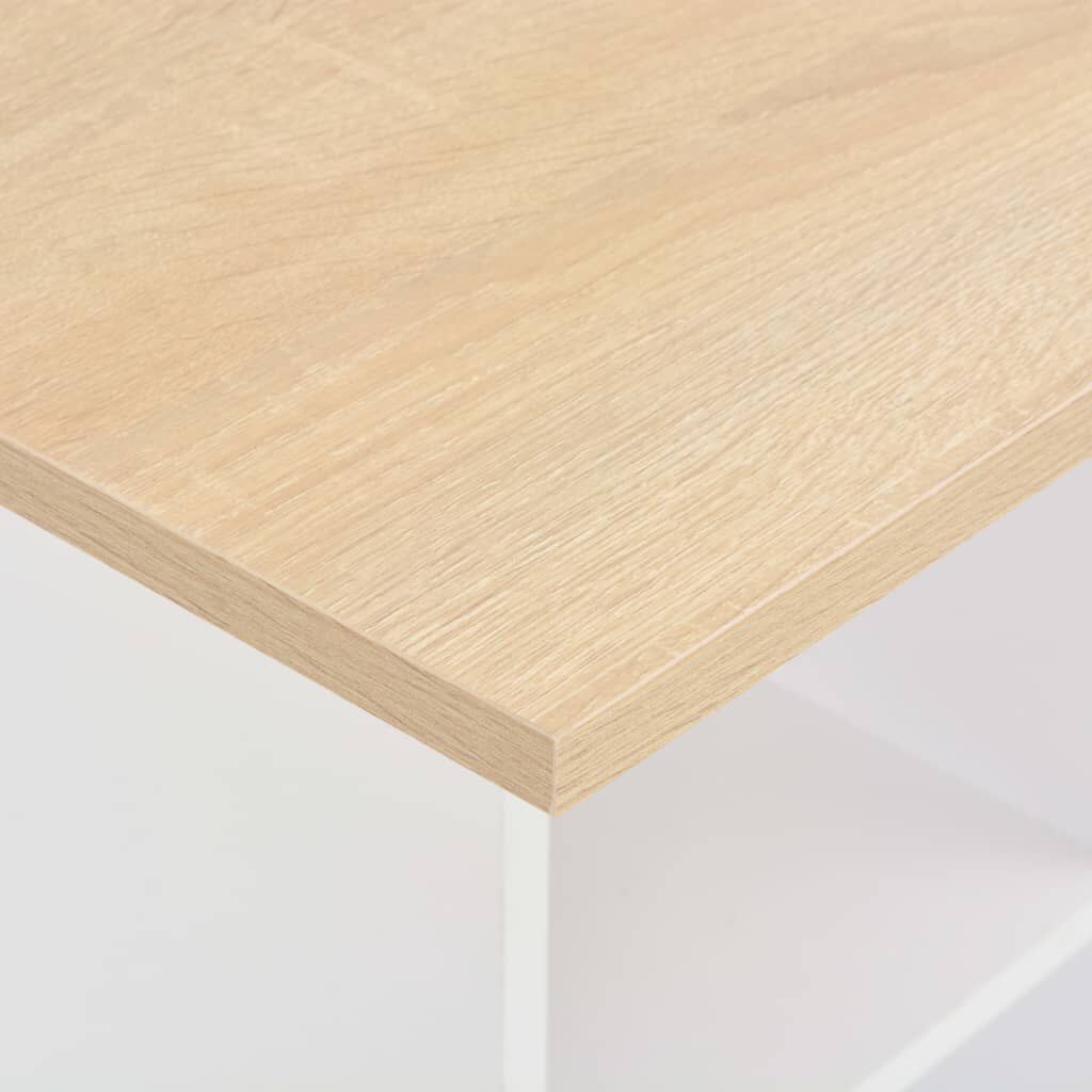 vidaXL Τραπέζι Μπαρ Λευκό / Sonoma Δρυς 60 x 60 x 110 εκ.