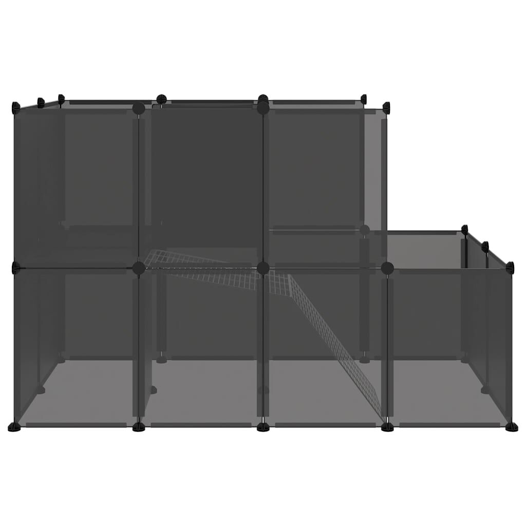 vidaXL Κλουβί Μικρών Ζώων Μαύρο 142x74x93 εκ. Πολυπροπυλένιο/Ατσάλι