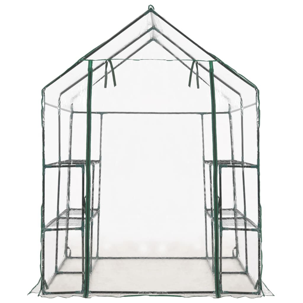 vidaXL Θερμοκήπιο με 8 Ράφια 143 x 143 x 195 εκ.