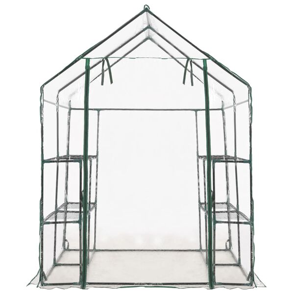 vidaXL Θερμοκήπιο με 8 Ράφια 143 x 143 x 195 εκ.
