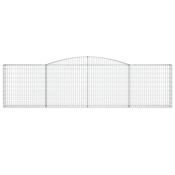 vidaXL Συρματοκιβώτια Τοξωτά 3 τεμ. 400x30x100/120 εκ. Γαλβαν. Ατσάλι
