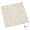 vidaXL Δάπεδο Αυτοκόλλητο Κρεμ 55 τεμ. 5,11 μ² από PVC