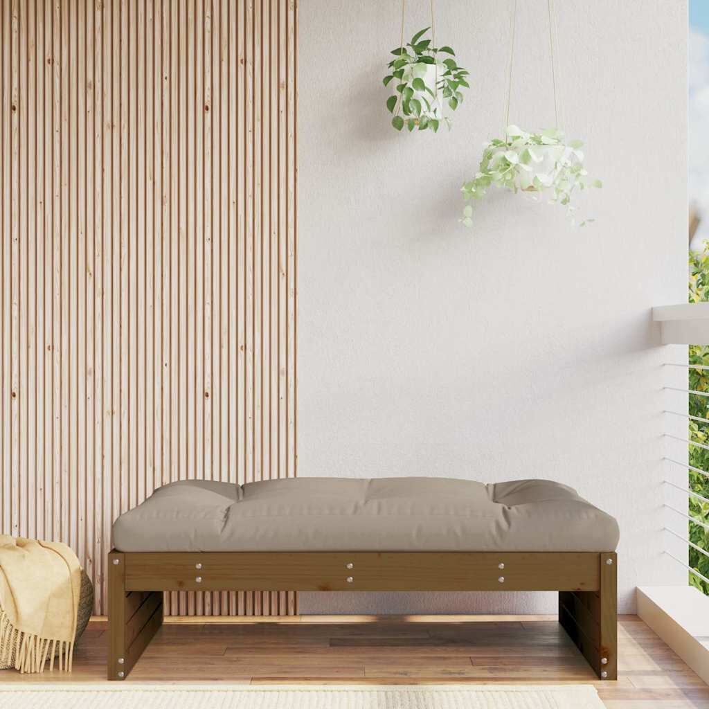 vidaXL Υποπόδιο Κήπου Μελί 120 x 80 εκ. από Μασίφ Ξύλο Πεύκου