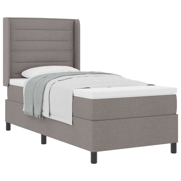 vidaXL Κρεβάτι Box Spring με Στρώμα Ταμπά 80x200 εκ. Υφάσμα