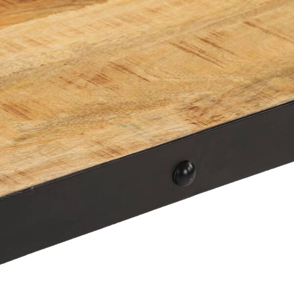 vidaXL Τραπεζάκι Σαλονιού με Ρόδες 100x55x26 εκ. από Μασίφ Ξύλο Μάνγκο