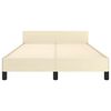 vidaXL Πλαίσιο Κρεβατιού χωρίς στρώμα Κρεμ 120x190 εκ.Συνθ. Δέρμα