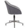 vidaXL Καρέκλες Τραπεζαρίας Περιστρεφόμενες 4 τεμ Αν. Γκρι Υφασμάτινες