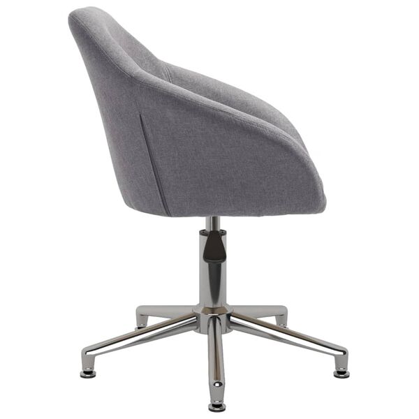 vidaXL Καρέκλες Τραπεζαρίας Περιστρεφόμενες 4 τεμ Αν. Γκρι Υφασμάτινες