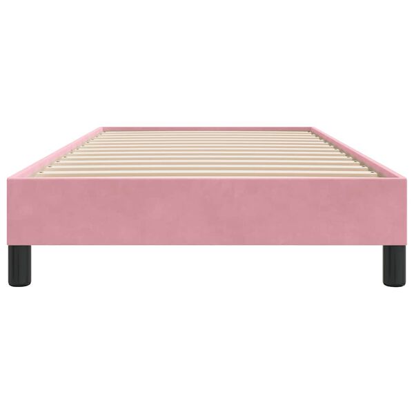 vidaXL Box Spring Κρεβάτι χωρίς στρώμα Ροζ 80x210 cm Βελούδινο