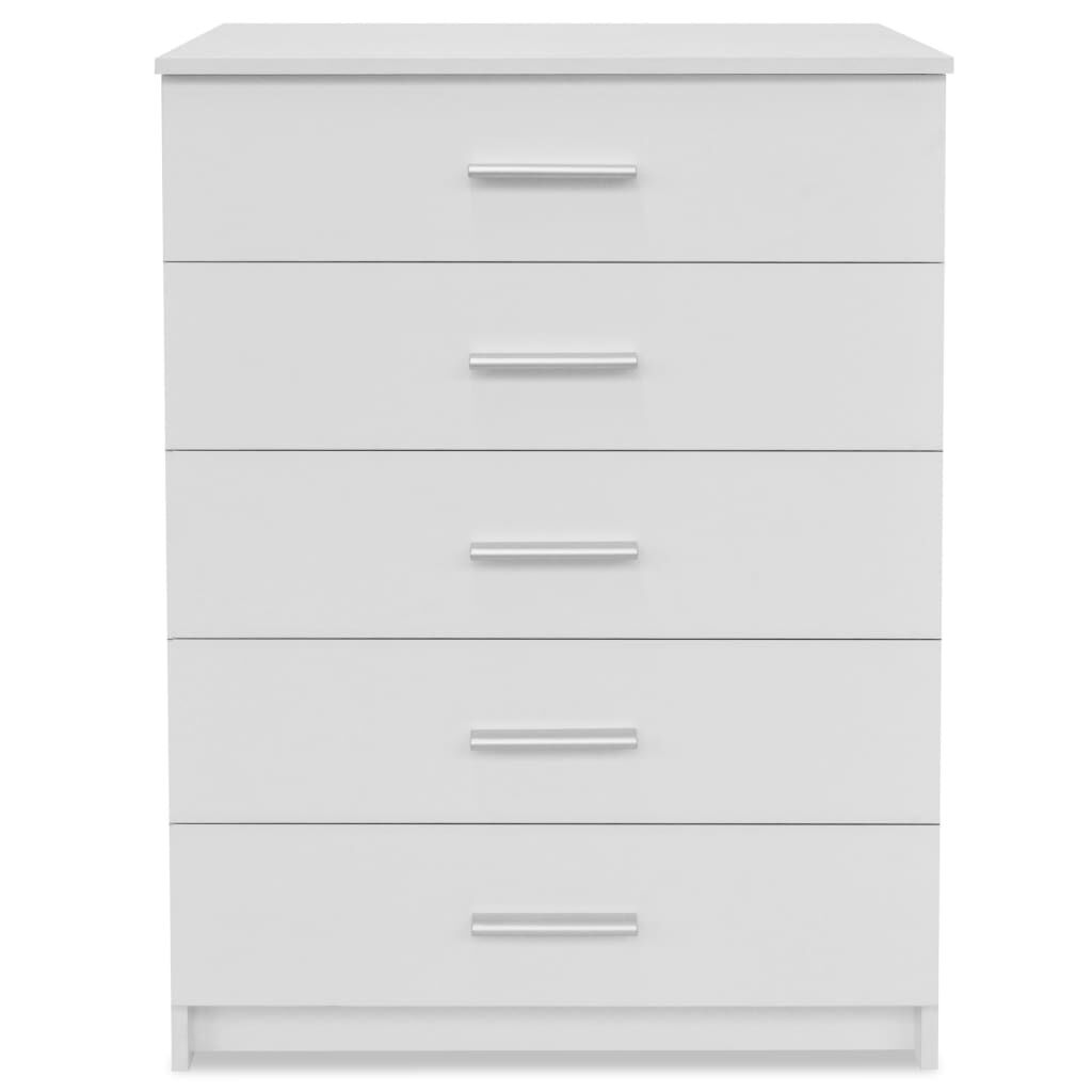 vidaXL Συρταριέρα Λευκή 71 x 35 x 106 εκ. από Μοριοσανίδα