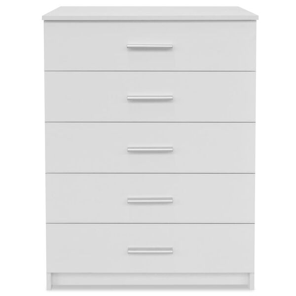 vidaXL Συρταριέρα Λευκή 71 x 35 x 106 εκ. από Μοριοσανίδα