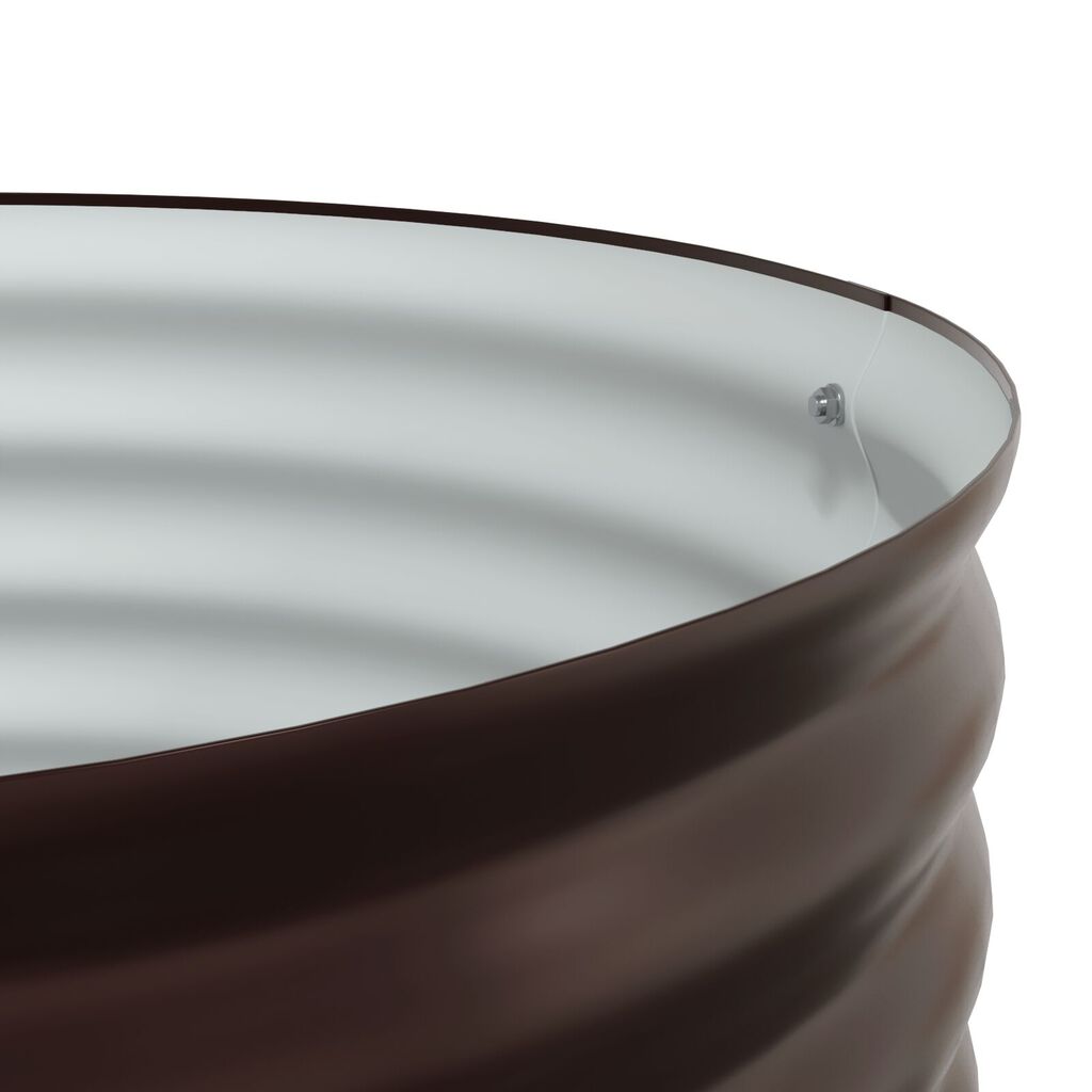 vidaXL Υπαίθριο Ανυψωμένο Κρεβάτι - Καφέ 80x80x81 εκ Γαλβανισμένο Χάλυβα