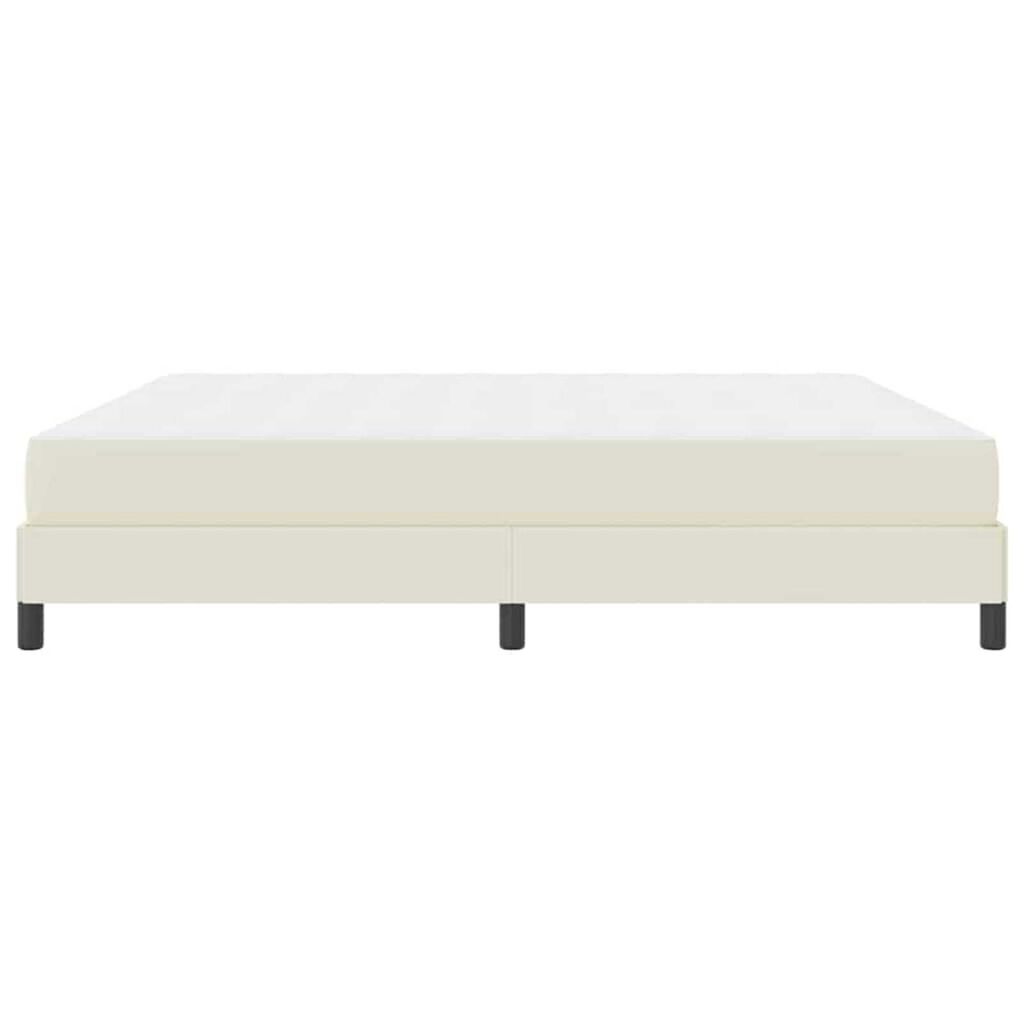 vidaXL Κρεβάτι Άλλο Κρεμ 200 x 200 cm Τεχνητό δέρμα