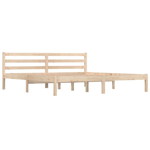 vidaXL Πλαίσιο Κρεβατιού 180x200 εκ. Μασίφ Ξύλο Πεύκου Super King Size