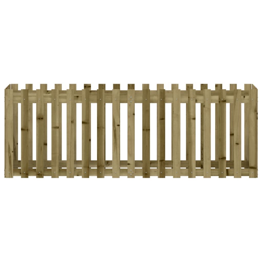 vidaXL Ζαρντινιέρα με Σχέδιο Φράχτη 200x50x70εκ. Εμποτισμ. Ξύλο Πεύκου