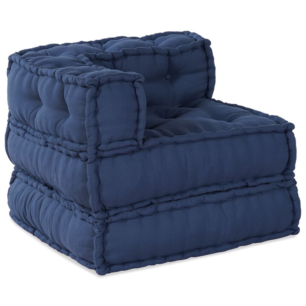 vidaXL Μοντέρνος Πούφ Indigo 70x70x54 Ύφασμα