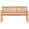 vidaXL Παγκάκι Κήπου Τριθέσιο με Τραπέζι 150 εκ. από Μασίφ Ξύλο Teak