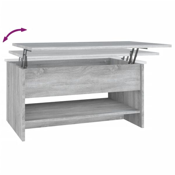 vidaXL Τραπεζάκι Σαλονιού Γκρι Sonoma 80x50x40 εκ.Επεξεργασμένο Ξύλο