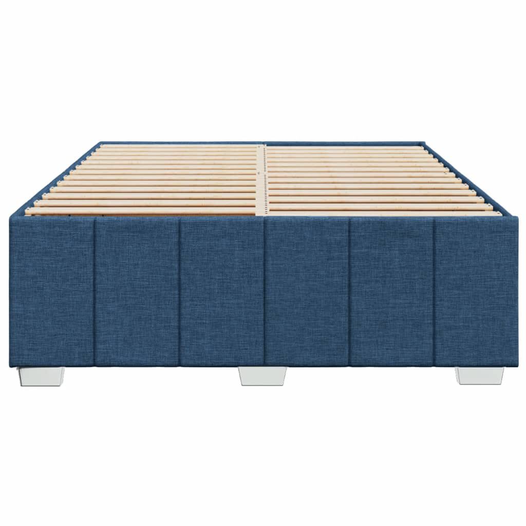 vidaXL Σκελετός Κρεβατιού Χωρίς Στρώμα Μπλε 140x200 εκ.Υφασμάτινο