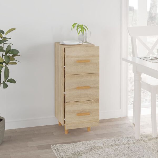 vidaXL Ντουλάπι Sonoma Δρυς 34,5x34x90 εκ. από Επεξεργασμένο Ξύλο
