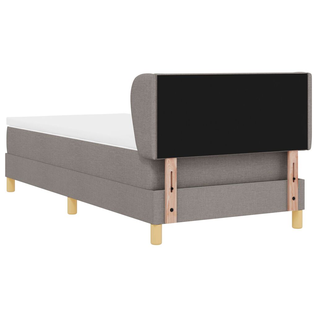 vidaXL Κρεβάτι Box Spring με Στρώμα σε Ταουπέ - 90x190 εκ Ύφασμα