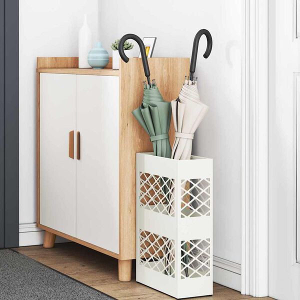 vidaXL Σχέδιο & βάση αποθήκευσης Λευκό 28 x 12 x 41 εκ Μέταλλο