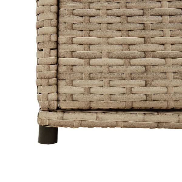 vidaXL Ντουλάπι Αποθήκευσης Κήπου Beige 105x55x113 εκ. Συνθετικό Ρατάν