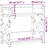 vidaXL Βάση Εκτυπωτή 2 Επιπέδων Μαύρη 40x20x40 εκ Επεξεργασμένο Ξύλο