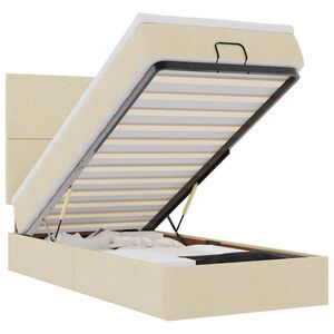 vidaXL &Omicron;&theta;&omega;&mu;&alpha;&nu;&iota;&kappa;ό &kappa;&rho;&epsilon;&beta;ά&tau;&iota; &mu;&epsilon; &sigma;&tau;&rho;ώ&mu;&alpha; & LEDs Cream 100x200 cm Ύ&phi;&alpha;&sigma;&mu;&alpha;