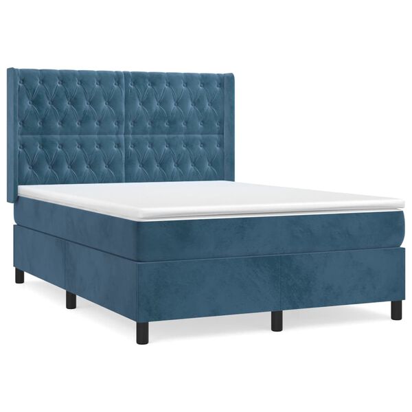vidaXL &Kappa;&rho;&epsilon;&beta;ά&tau;&iota; Boxspring &mu;&epsilon; &Sigma;&tau;&rho;ώ&mu;&alpha; &Sigma;&kappa;&omicron;ύ&rho;&omicron; &Mu;&pi;&lambda;&epsilon; 140x190 &epsilon;&kappa;. &Beta;&epsilon;&lambda;&omicron;ύ&delta;&iota;&nu;&omicron;