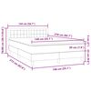 vidaXL Box Spring &Kappa;&rho;&epsilon;&beta;ά&tau;&iota; &mu;&epsilon; &sigma;&tau;&rho;ώ&mu;&alpha; &Sigma;&kappa;&omicron;ύ&rho;&omicron; &pi;&rho;ά&sigma;&iota;&nu;&omicron; 140x220cm &Beta;&epsilon;&lambda;&omicron;ύ&delta;&iota;&nu;&omicron;