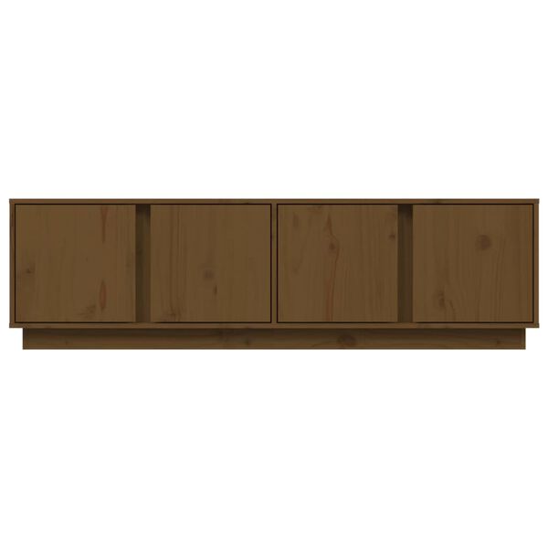 vidaXL Έπιπλο Τηλεόρασης Καφέ Μελί 140x40x40 εκ. από Μασίφ Ξύλο Πεύκου
