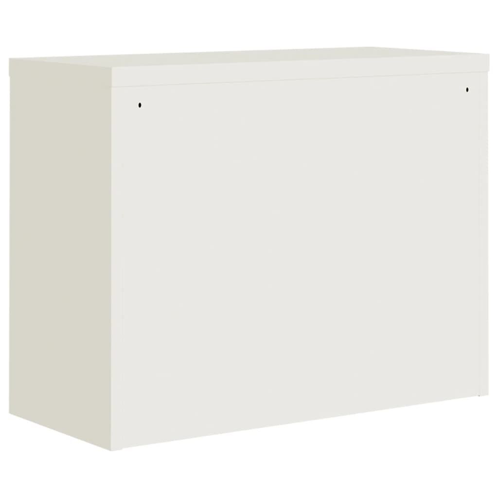 vidaXL Αρχειοθήκη Λευκή 90 x 40 x 110 εκ. από Ατσάλι