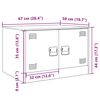 vidaXL Τραπεζάκι Σαλονιού Μαύρο 67x50x44 εκ. από Ατσάλι