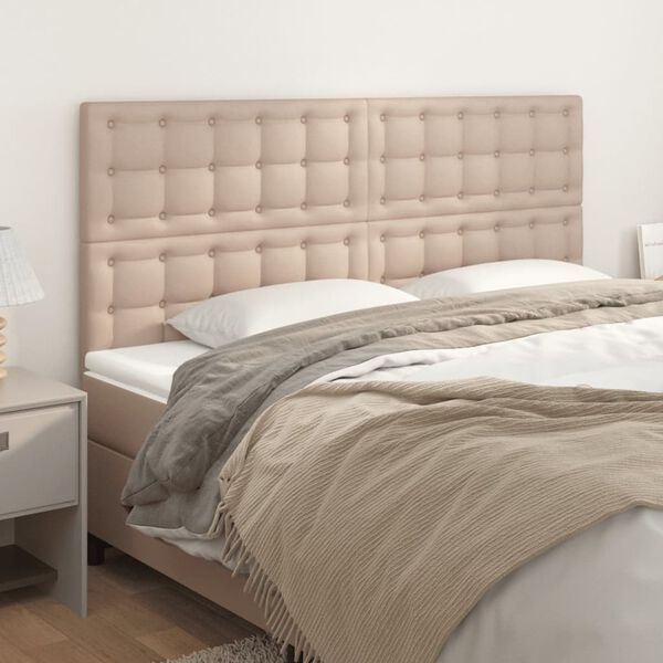 vidaXL Κεφαλάρι Καπουτσίνο 200x5x118/128 εκ. από Συνθετικό Δέρμα