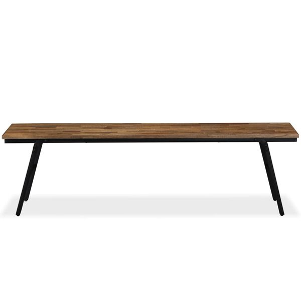 vidaXL Πάγκος 160 x 35 x 45 εκ. από Ανακυκλωμένο Ξύλο Teak και Ατσάλι
