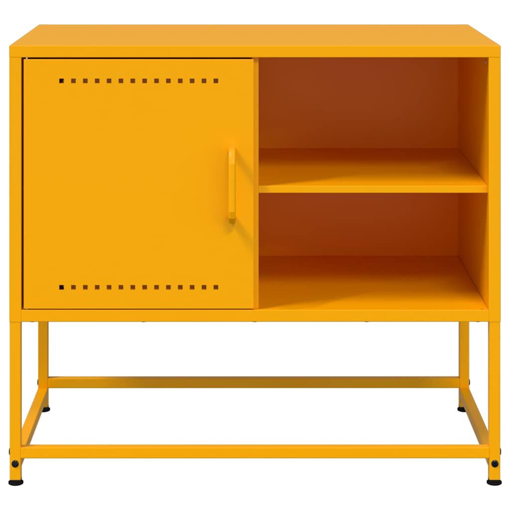 vidaXL Έπιπλο Τηλεόρασης Μουσταρδί Κίτρινο 68x39x60,5 εκ. από Ατσάλι