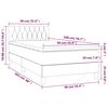 vidaXL &Kappa;&rho;&epsilon;&beta;ά&tau;&iota; Boxspring &mu;&epsilon; &Sigma;&tau;&rho;ώ&mu;&alpha; & LED &Sigma;&kappa;. &Pi;&rho;ά&sigma;&iota;&nu;&omicron; 90x200 &epsilon;&kappa; &Beta;&epsilon;&lambda;&omicron;ύ&delta;&omicron;