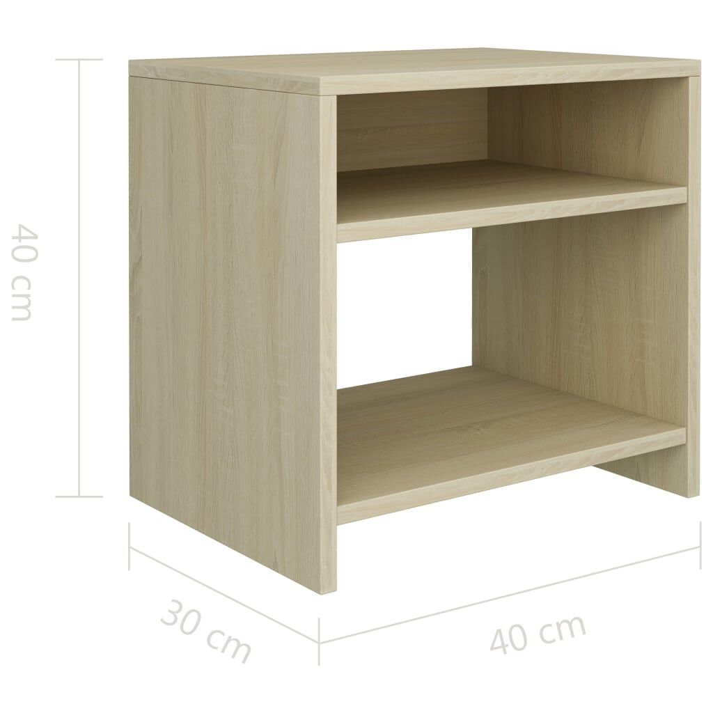 vidaXL Κομοδίνο Χρώμα Sonoma Δρυς 40 x 30 x 40 εκ. από Επεξ. Ξύλο