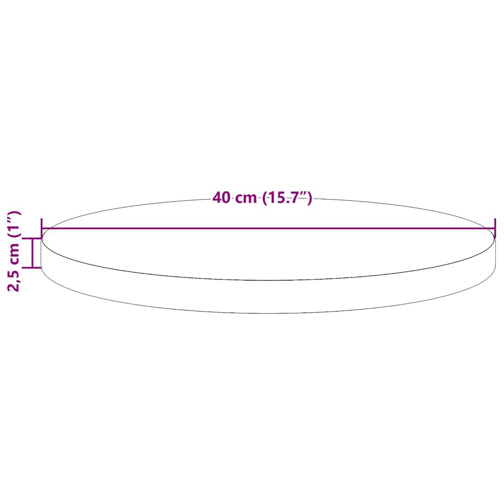 vidaXL Επιφάνεια Τραπεζιού Ø40x2,5 εκ. από Μασίφ Ξύλο Πεύκου