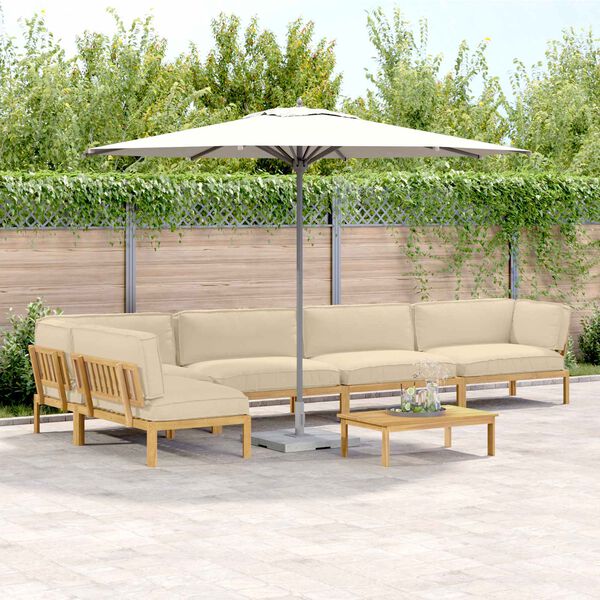 vidaXL &Sigma;&epsilon;&tau; &Kappa;&alpha;&nu;&alpha;&pi;έ &mu;&epsilon; &mu;&alpha;&xi;&iota;&lambda;ά&rho;&iota; &Mu;&omicron;&nu;ό&chi;&rho;&omega;&mu;&omicron; 6 pcs &Mu;&pi;&epsilon;&zeta; &Sigma;&tau;&epsilon;&rho;&epsilon;ό &Xi;ύ&lambda;&omicron; &Alpha;&kappa;&alpha;&kappa;ί&alpha;&sigmaf;